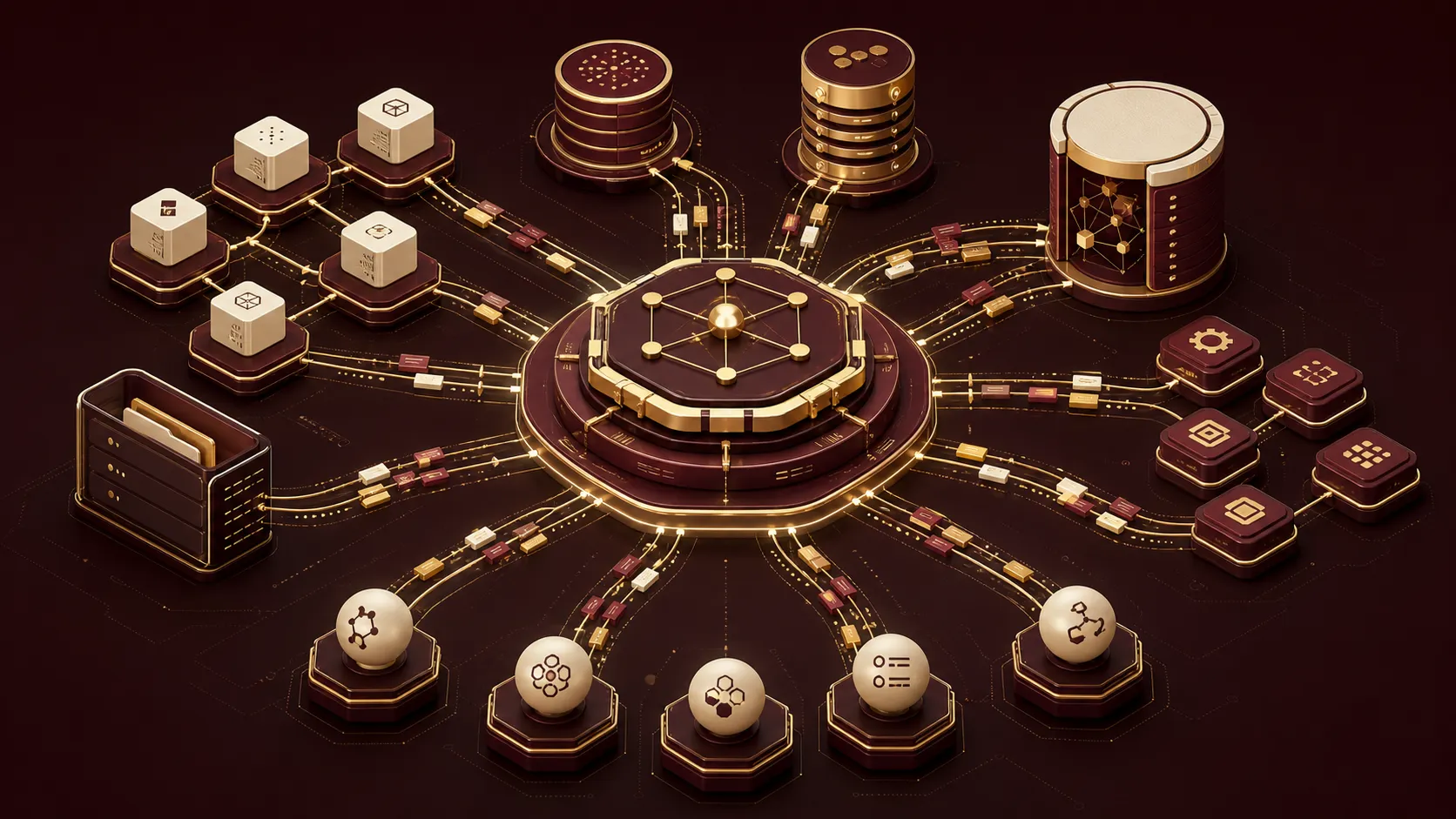 Architecture illustration of the MCP 2.0 multi-agent orchestration platform